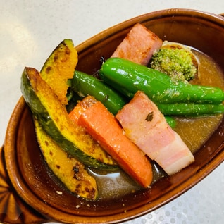 身体暖まる　焼き野菜のスープカレー